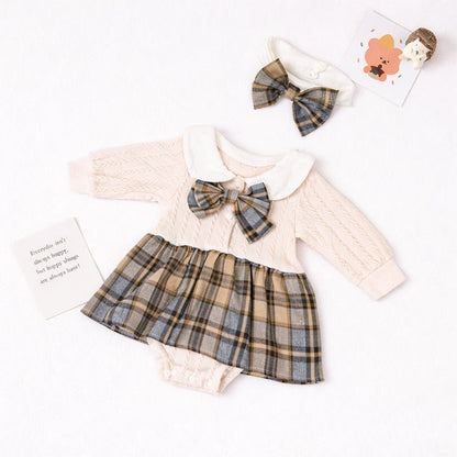 Vintage Plaid Knit Doll Outfit Set by chimidoll