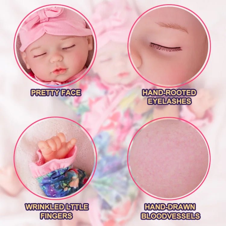 Lily - Lifelike Sleeping Reborn Baby Doll (18") by chimidoll