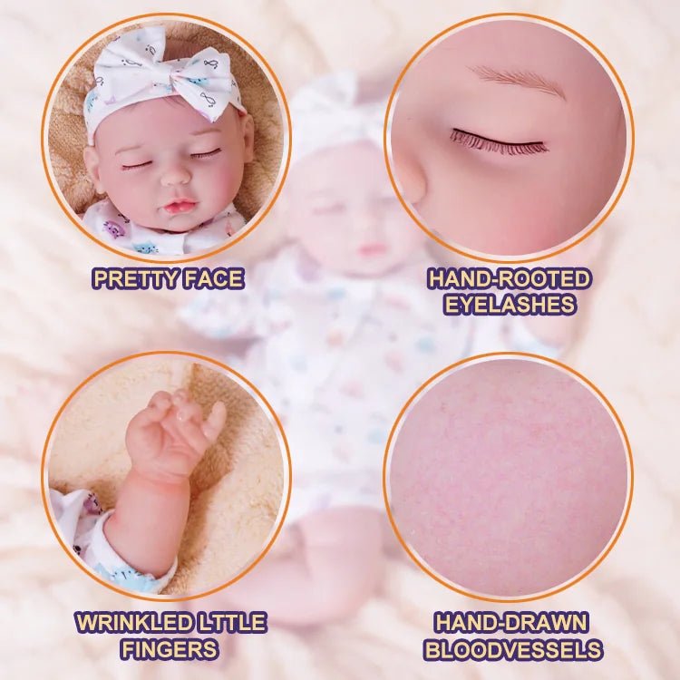 Amelia - Lifelike Sleeping Reborn Baby Doll (18") by chimidoll