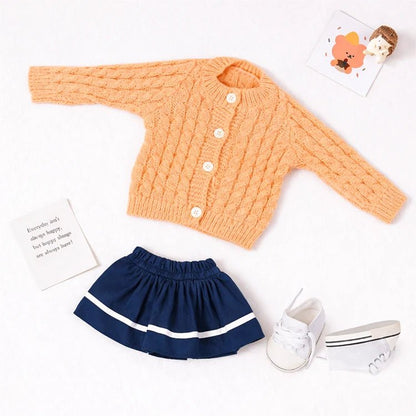 Crochet College Style Doll Clothing by chimidoll