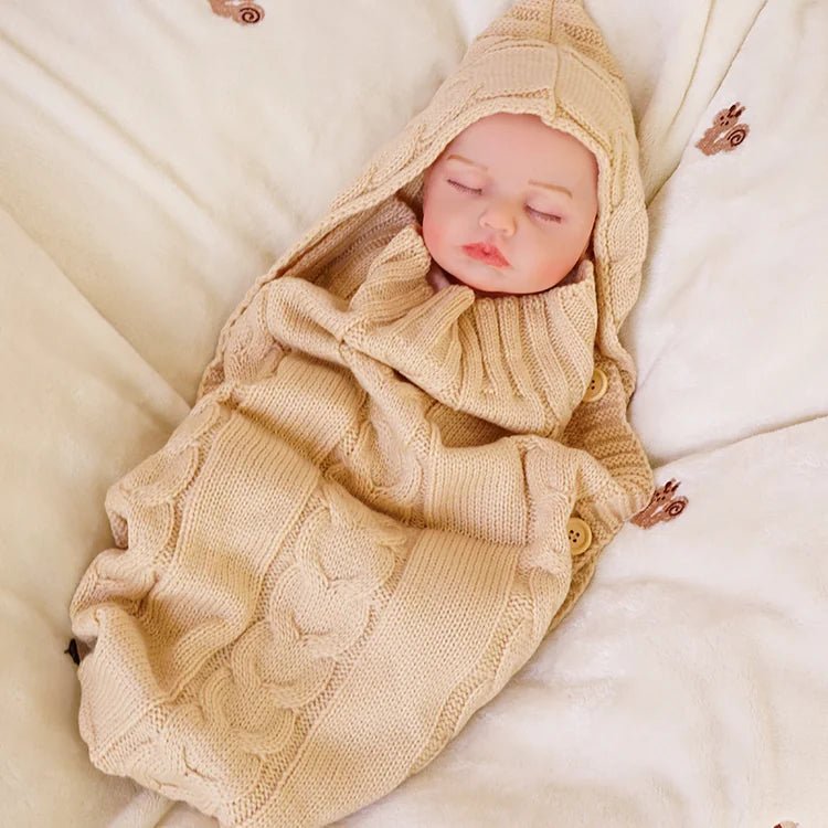 Reborn Doll Hooded Swaddle Wrap
