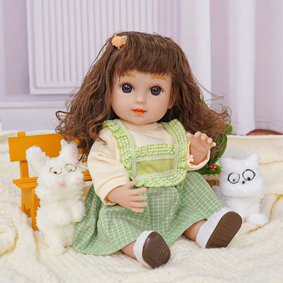 Adorable Fashion Doll - Green Suspenders Dress Set - chimidoll