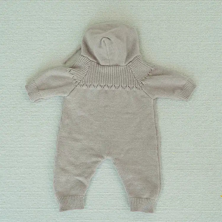 Wool Hooded Reborn Doll Jumpsuit