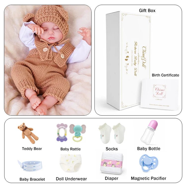 Arden - Lifelike Sleeping Reborn Baby Doll (20") - chimidoll