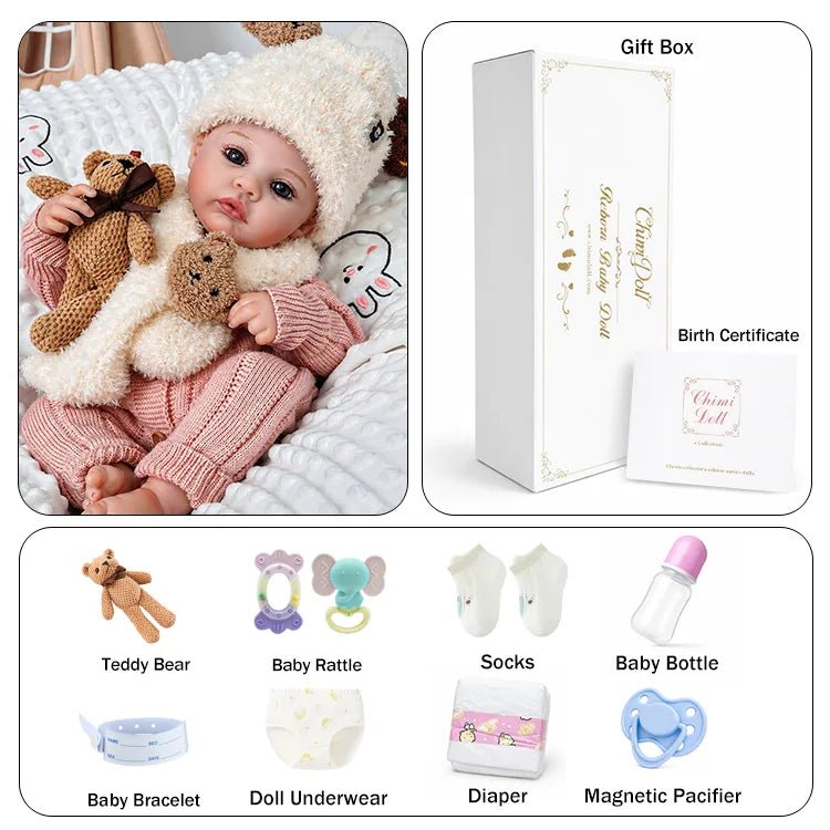 Ava 20" Lifelike Reborn Baby Doll - chimidoll