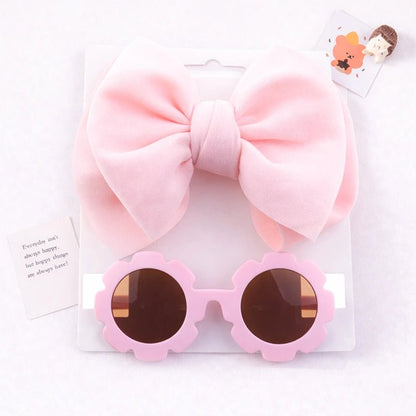 Baby Doll Sunglasses & Bow Headband Set - chimidoll