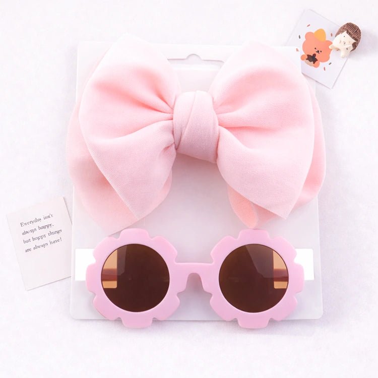 Baby Doll Sunglasses & Bow Headband Set - chimidoll