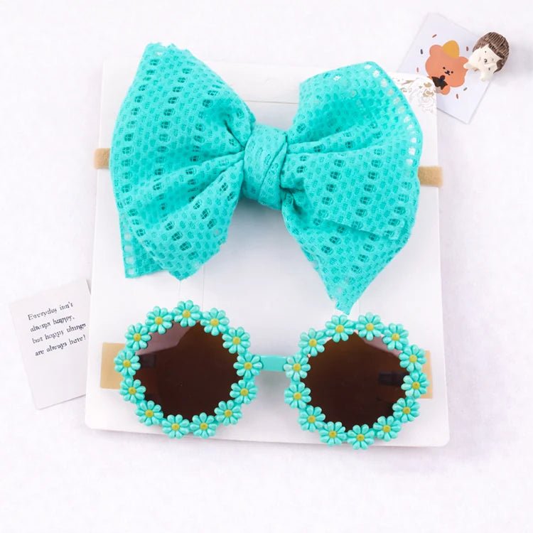 Baby Doll Sunglasses & Bow Headband Set - chimidoll