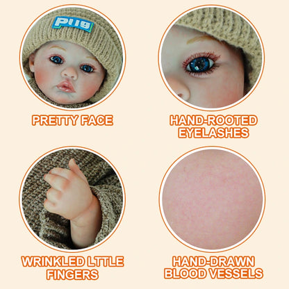 reborn baby doll | baby dolls | realistic baby dolls | baby dolls that look real | handcrafted details | soft vinyl | poseable | weighted body | true-to-life painting