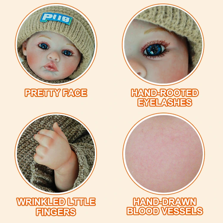 reborn baby doll | baby dolls | realistic baby dolls | baby dolls that look real | handcrafted details | soft vinyl | poseable | weighted body | true-to-life painting