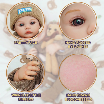 reborn baby doll | baby dolls | realistic baby dolls | baby dolls that look real | handcrafted details | soft vinyl | poseable | weighted body | true-to-life painting