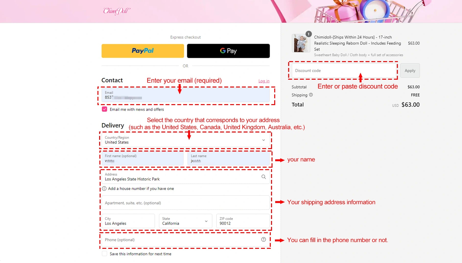 Checkout Page Payment Tutorial