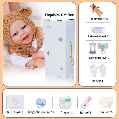 Emery - Happy Lifelike Reborn Baby Doll (20") | Authentic Reborn beautiful reborn baby dolls | chimidoll