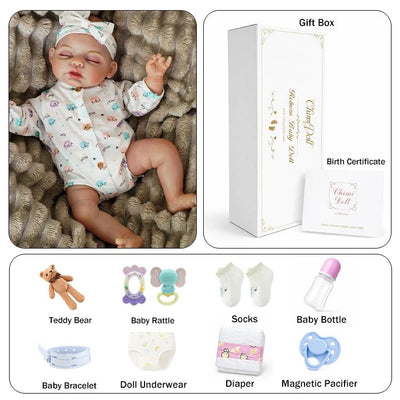 Eleanor 18" Lifelike Reborn Baby Doll - chimidoll