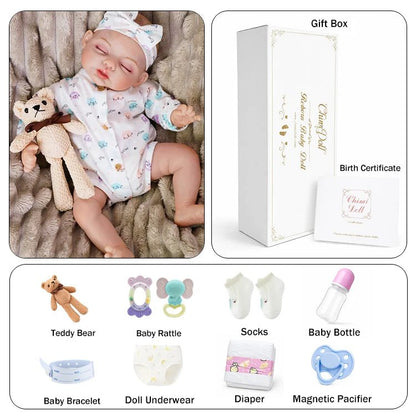 Eleanor - Lifelike Sleeping Reborn Baby Doll (18") - chimidoll