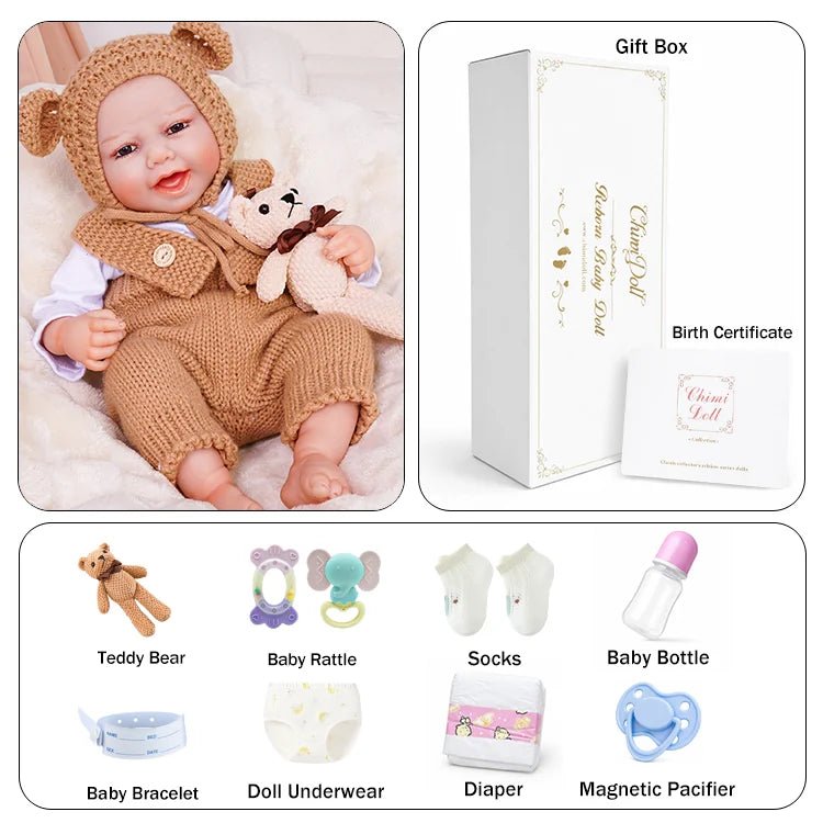Emery - Happy Lifelike Reborn Baby Doll (20") - chimidoll