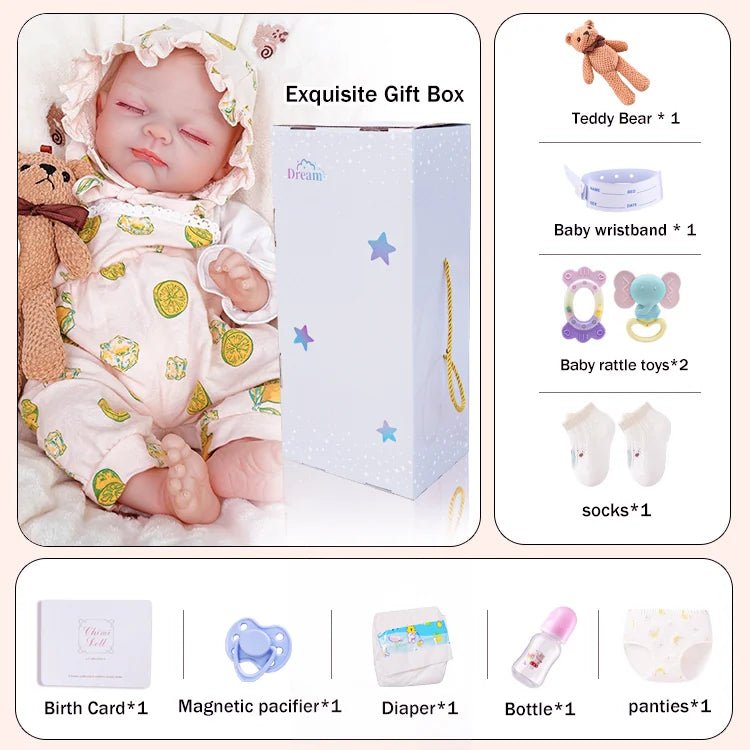 Daisy - Lifelike Sleeping Reborn Baby Doll (18") chimidoll