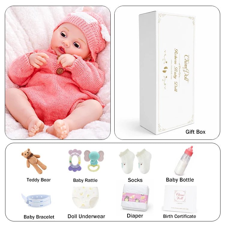 Interactive Baby Doll – Moves Face While Feeding - chimidoll