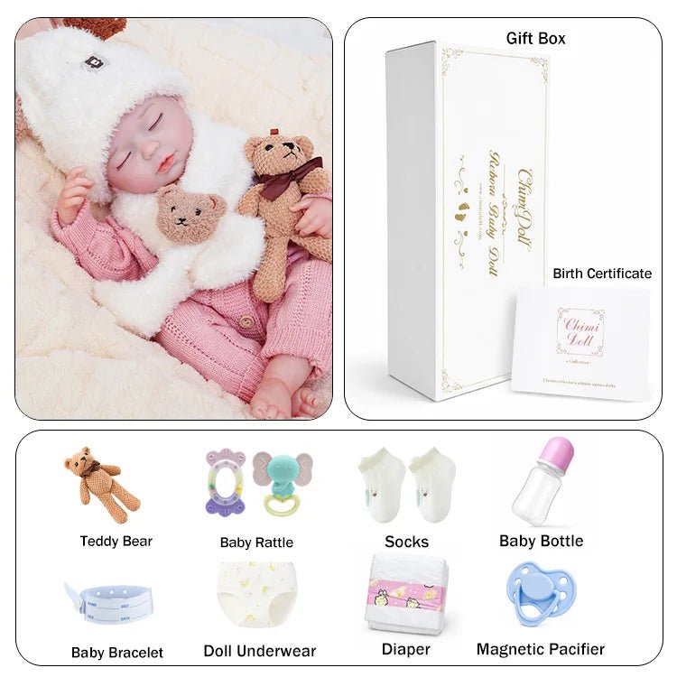 Isla - Lifelike Sleeping Reborn Baby Doll (20") - chimidoll