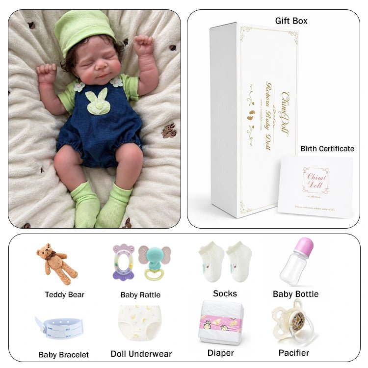 Jamie 20" Realistic Full Silicone Reborn Baby Doll - chimidoll