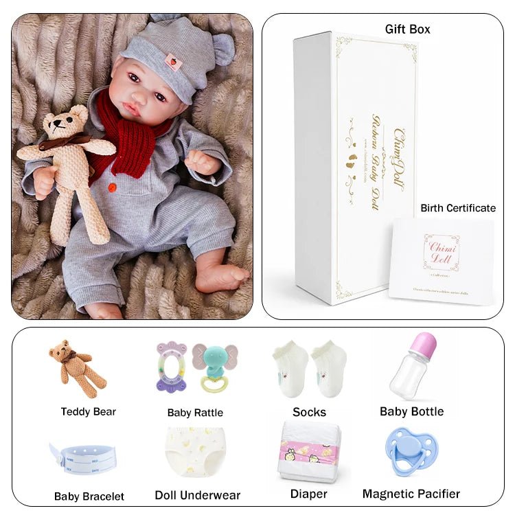 Liam - Lifelike Reborn Baby Doll (18") - chimidoll