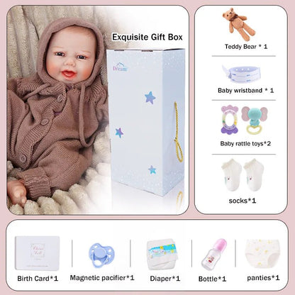 Charlie - Happy Lifelike Reborn Baby Doll (18") chimidoll
