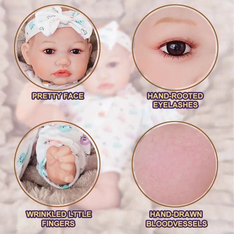 Olivia - Lifelike Reborn Baby Doll (18") - Authentic Reborn beautiful reborn baby dolls - chimidoll