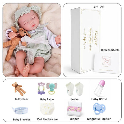 Lilian - Lifelike Sleeping Reborn Baby Doll (18") - chimidoll