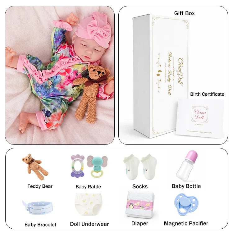 Lily - Lifelike Sleeping Reborn Baby Doll (18") - chimidoll