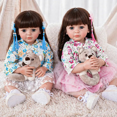 Maisie & Tilly 22" Twin Lifelike Toddler Dolls - chimidoll