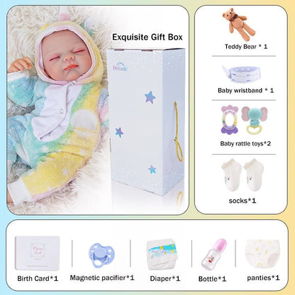 Harlow - Lifelike Sleeping Reborn Baby Doll (20") | Authentic Reborn beautiful reborn baby dolls | chimidoll