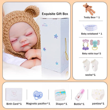 Rowan - Lifelike Sleeping Reborn Baby Doll (20") | Authentic Reborn beautiful reborn baby dolls | chimidoll