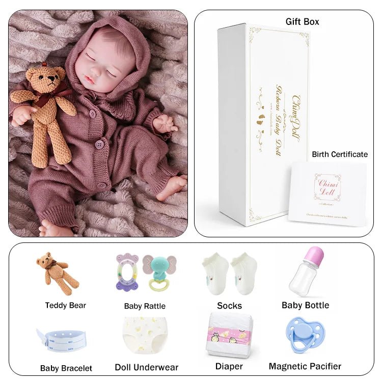 Noah - Lifelike Sleeping Reborn Baby Doll (18") - chimidoll