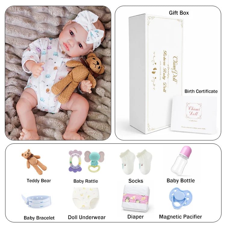 Olivia - Lifelike Reborn Baby Doll (18") - chimidoll