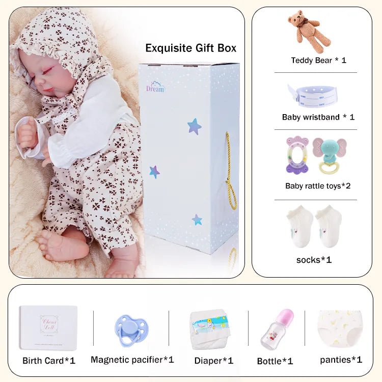 Mia - Lifelike Sleeping Reborn Baby Doll (18") chimidoll