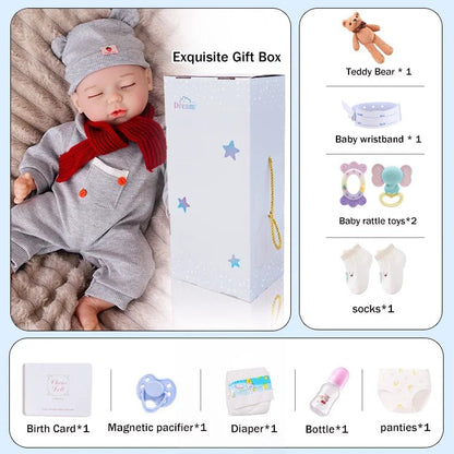 Theo - Lifelike Sleeping Reborn Baby Doll (18") chimidoll