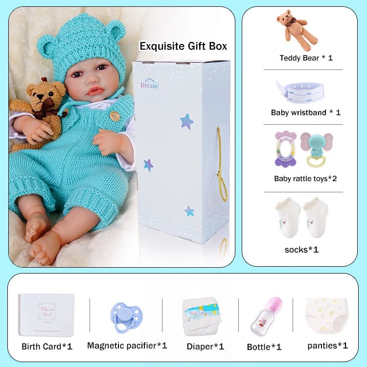 Avery - Lifelike Reborn Baby Doll (20") | Authentic Reborn beautiful reborn baby dolls | chimidoll