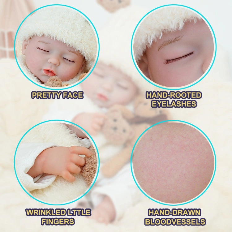 realistic baby doll | newborn dolls | life like baby dolls | soothing feel | hand-painted skin | weighted like a real baby | poseable limbs | premium quality | adorable outfit