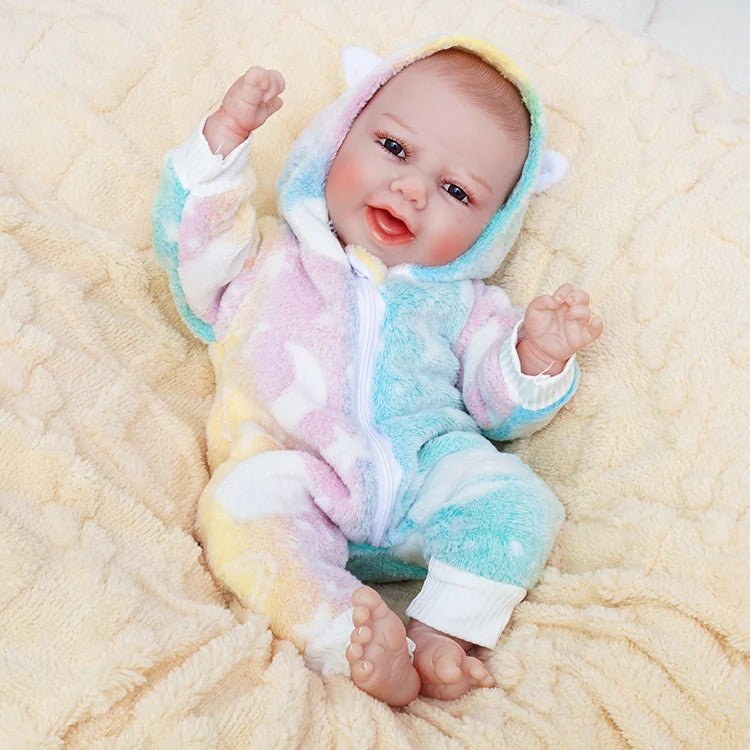 Dakota - Happy Lifelike Reborn Baby Doll (18") | Authentic Reborn beautiful reborn baby dolls | chimidoll
