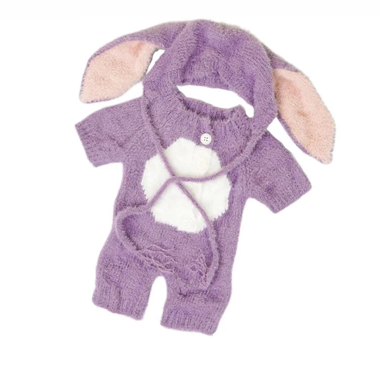 Purple Plush Reborn Doll Clothing