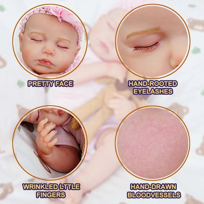 Rosie - Lifelike Sleeping Reborn Baby Doll (20") - Authentic Reborn beautiful reborn baby dolls - chimidoll
