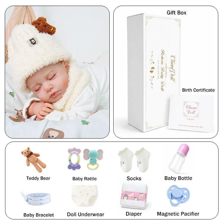 Ruby - Lifelike Sleeping Reborn Baby Doll (20") - chimidoll