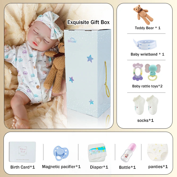 baby dolls | realistic baby dolls | sleeping reborn dolls | sleeping doll | squishy dolls | peaceful expression | soft and cuddly | delicate hand-painted features | gentle embrace | bedtime companion