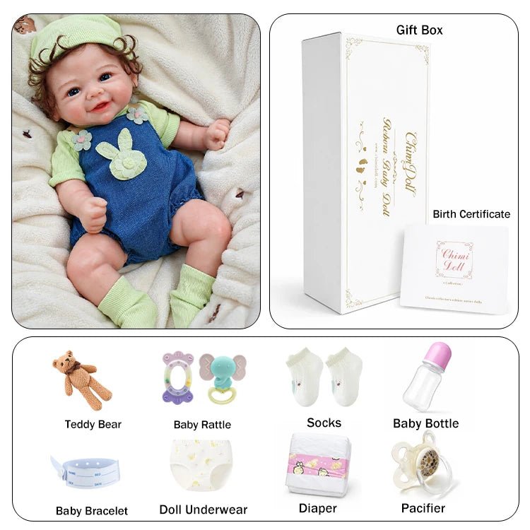 Teddy 20" Realistic Full Silicone Reborn Baby Doll - chimidoll