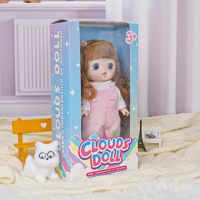 Adorable Fashion Doll with Trendy Pink Overalls - Blonde Doll Blonde Hair Doll - chimidoll